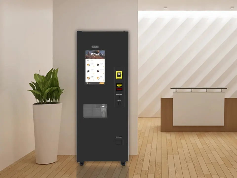 WMáquina Expendedora Automatizada para Bebidas Frías y Snacks.